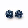 Chunky Resin Rhinestone Bubblegum Ball Beads X-RESI-M011-11-1