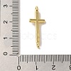 Rack Plating Brass Religion Cross Connector Charms Links KK-U027-04G-3