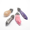 Nuggets Dyed Electroplated Natural Druzy Crystal Big Pendants G-F229-20-1