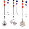 ARRICRAFT Chakra Gemstone Dowsing Pendulums G-AR0004-93-1