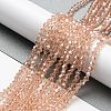Transparent Electroplate Glass Beads Strands GLAA-F029-4mm-C15-2
