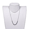 Adjustable Non-magnetic Synthetic Hematite Necklaces NJEW-JN02704-04-5