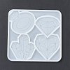 DIY Diamond Ring/Crystal Cluster/Heart Shape Ornament Silicone Molds DIY-E065-04-3