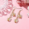 Butterfly Glass Dangle Earrings EJEW-JE05769-2