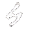 Unisex 304 Stainless Steel Paperclip Chain Necklaces NJEW-H215-02P-1