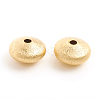 Matte Style Brass Textured Beads KK-L155-10B-1