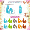 Nbeads 2 Sets Squirrel Silicone Wine Glass Charms DIY-NB0010-66-2