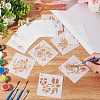 30Pcs 30 Patterns PET Plastic Hollow Out Drawing Painting Stencils Templates DIY-WH0304-619-4