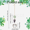 Natural Raw Amethyst and Natural Green Aventurine Pendant Decoration HJEW-WH0043-19A-2