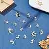 DICOSMETIC 180Pcs 6 Style Stainless Steel Charms STAS-DC0002-19-3