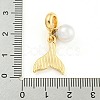 Rack Plating Alloy Pave Rhinestone Fishtail European Dangle Charms FIND-B034-22G-02-3