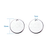 100pcs 304 Stainless Steel Stamping Blank Tag Pendants for Bracelet Earring Pendant Charms STAS-TA0001-01-18