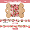   6 Yards 6 Colors Flower Polyester Embroidery Lace Ribbon OCOR-PH0002-17-2