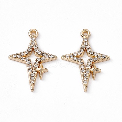 Alloy Rhinestone Pendants PALLOY-P287-08LG-1