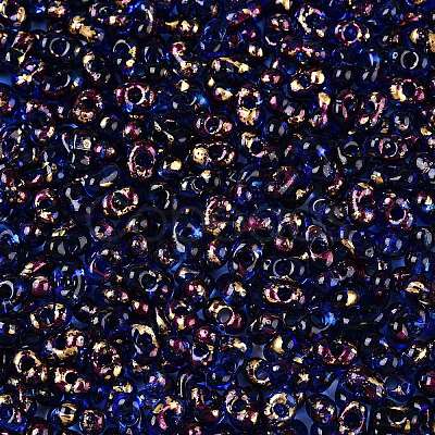 Picasso Spray Painted Glass Seed Beads SEED-T006-04-9-1