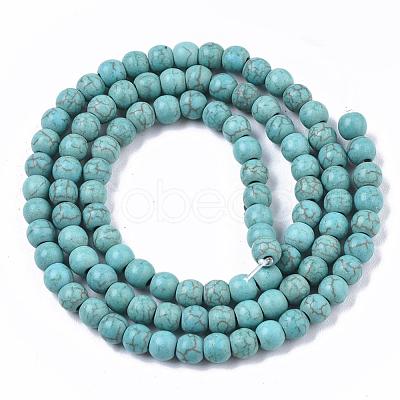 Synthetic Turquoise Beads Strands X-TURQ-S192-4mm-2-1