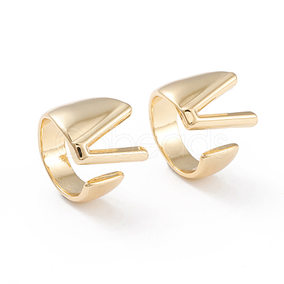 Brass Cuff Rings RJEW-L097-06V-1