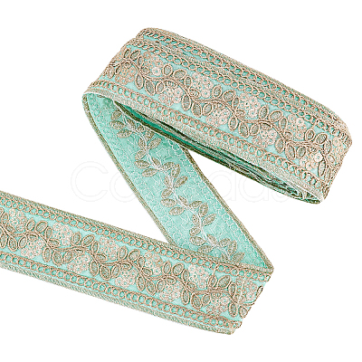 FINGERINSPIRE Bohemian Embroidery Floral Polyester Ribbon OCOR-FG0001-56A-1