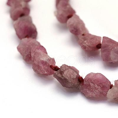 Rough Raw Natural Tourmaline Beads Strands G-K202-29C-1