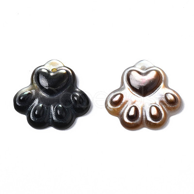 Natural Black Lip Shell Charms SSHEL-S258-98C-1