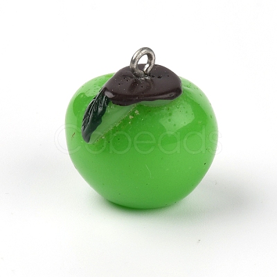 Opaque Resin Pendants RESI-WH0002-08-1