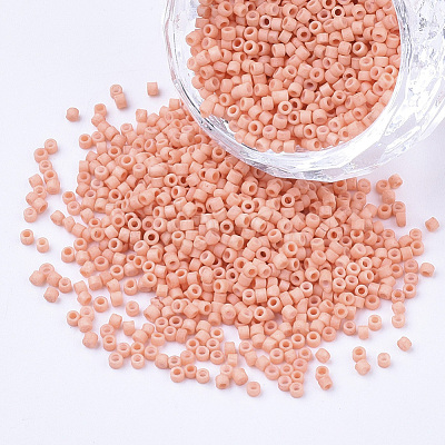 Baking Paint Cylinder Seed Beads SEED-Q036-02A-D15-1