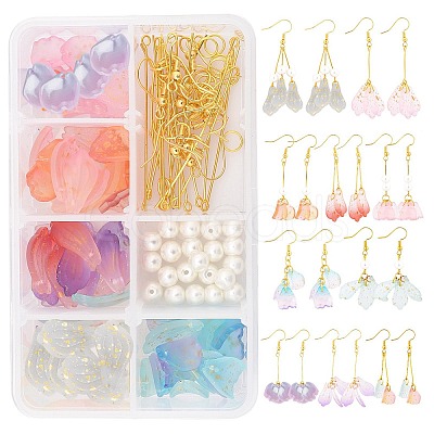 SUNNYCLUE DIY Petal Theme Earring Making Kits DIY-SC0001-26-1