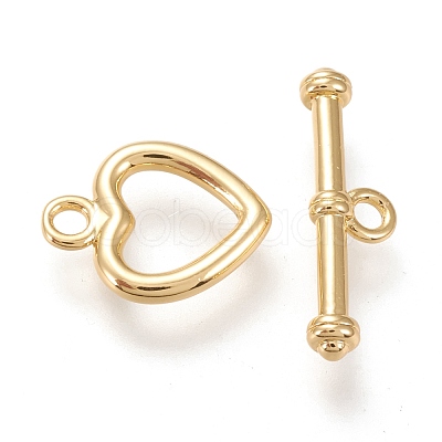 Brass Toggle Clasps KK-F820-11G-1