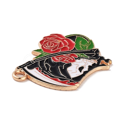 Halloween Alloy Enamel Pendants FIND-B036-04B-1