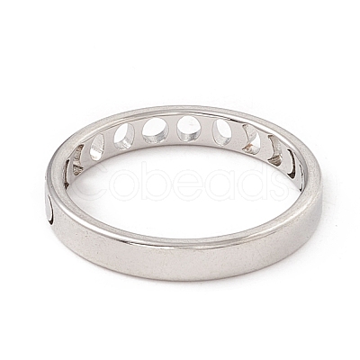 Non-Tarnish 304 Stainless Steel Moon Phase Finger Ring for Women RJEW-A006-03P-1