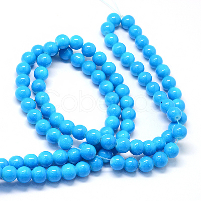 Baking Painted Glass Round Bead Strands DGLA-Q020-8mm-31-1