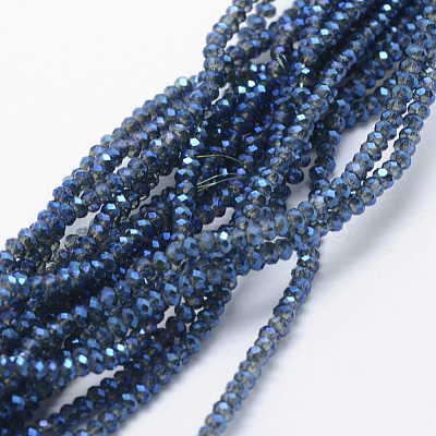 Electroplate Glass Beads Strands X-EGLA-J144-FR-A03-1