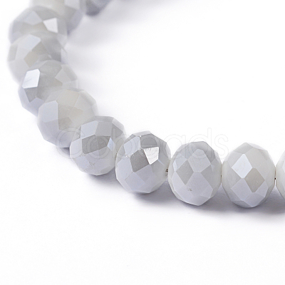 Faceted Rondelle Electroplate Glass Bead Strands X-EGLA-D020-10x8mm-47-1