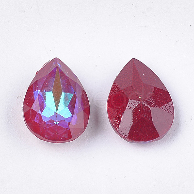 Pointed Back Resin Rhinestone Cabochons CRES-S380-13x18mm-C05-1