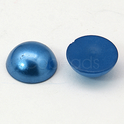 Half Round Domed Imitated Pearl Acrylic Cabochons OACR-H001-10M-1