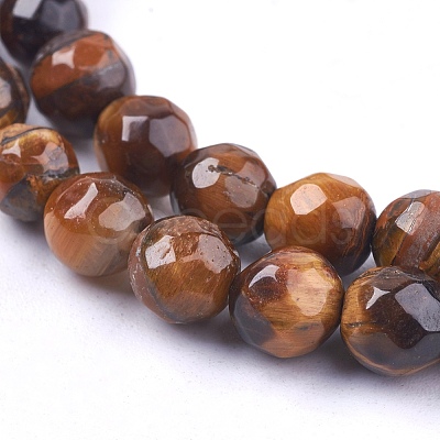 Natural Tiger Eye Round Bead Strands X-G-R203-6mm-1