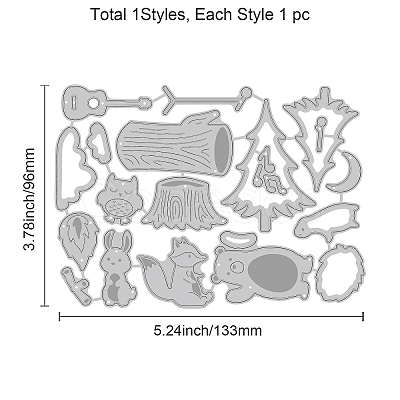 1Pc Carbon Steel Cutting Dies Stencils DIY-WH0309-659-1