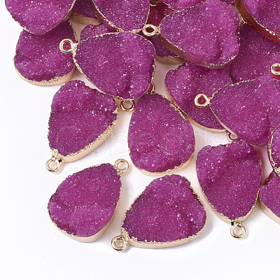 Druzy Resin Pendants RESI-S383-018F-1