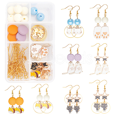 SUNNYCLUE 84Pcs DIY Cat Themed Earring Making Kits DIY-SC0015-21LG-1