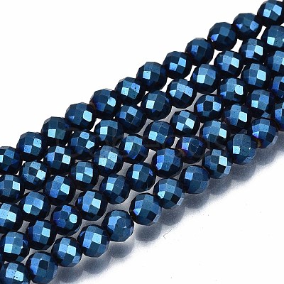 Electroplate Non-magnetic Synthetic Hematite Beads Strands G-T114-60B-04-1