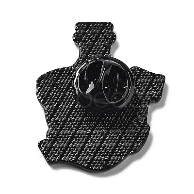 Black Zinc Alloy Brooch JEWB-Z012-02D-EB-1