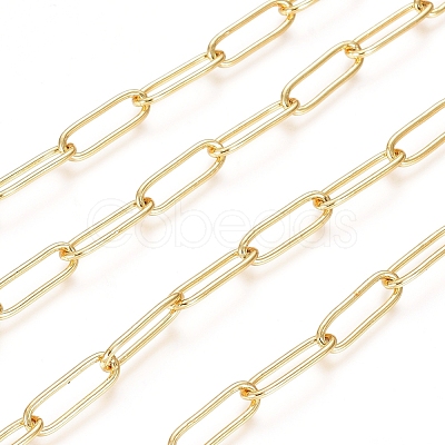 3.28 Feet Soldered Brass Paperclip Chains X-CHC-D025-03G-1