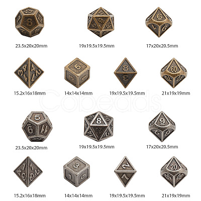 Gorgecraft Alloy Dice AJEW-GF0001-47-1