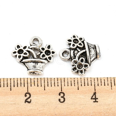 Tibetan Style Alloy Pendant Rhinestone Settings FIND-G065-18AS-1