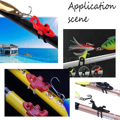 SUPERFINDINGS 50 Sets 10 Colors Plastic & Silicone O-Rings Fishing Rod Pole Hook Keeper Sets FIND-FH0003-26-1