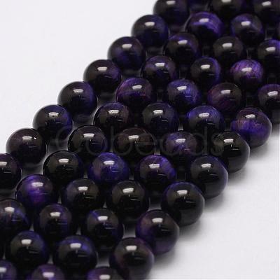 Natural Tiger Eye Bead Strands G-P230-08-D-8mm-1