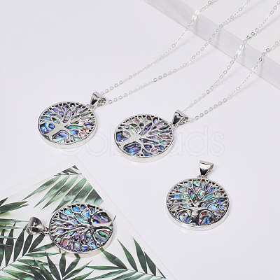 Resin Imitation Paua Shell/Abalone Shell Pendants RESI-S376-24-1