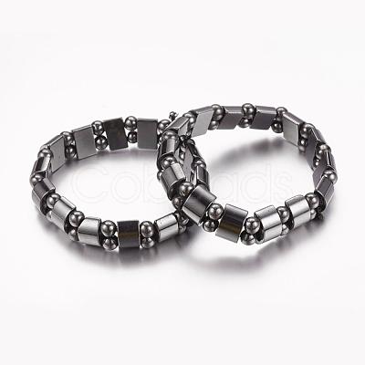 Valentine Day Gifts for Husband Stretchy Magnetic Synthetic Hematite Bracelet X-IMB005-1