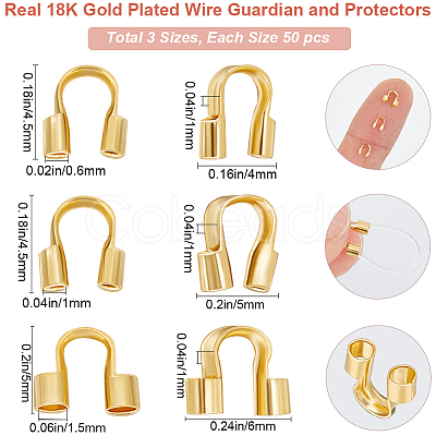 Beebeecraft 150Pcs 3 Style Wire Guardian and Protectors KK-BBC0013-10-1