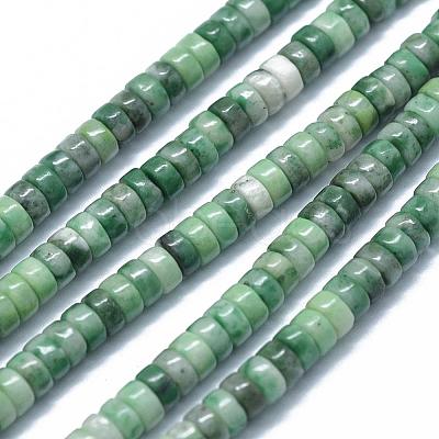 Natural Green Spot Jasper Beads Strands G-F631-A18-1